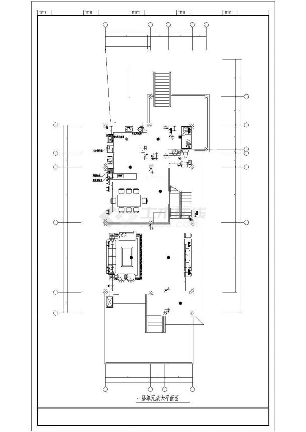 某带半地下室别墅电气设计施工CAD图-图二