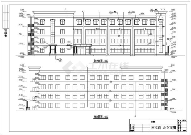 整套某教学楼cad结构设计施工图纸-图二