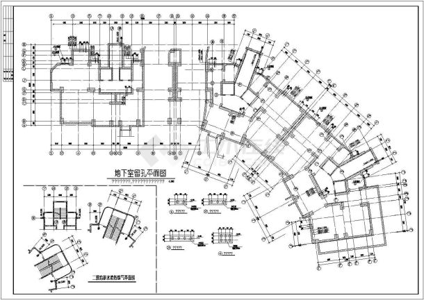 19层高住宅楼cad结构施工工程图纸-图二