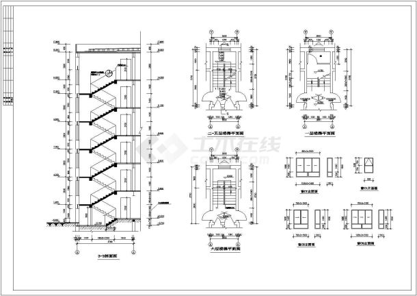 多层6层住宅楼全套CAD设计建筑施工图纸-图一
