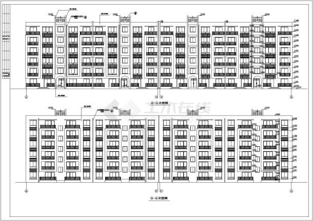 多层6层住宅楼全套CAD设计建筑施工图纸-图二