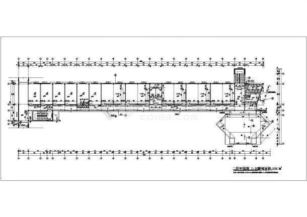 某大学实训楼全套建筑设计施工CAD图-图二