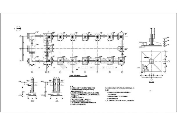 内蒙古大型化工厂氢气回收站cad建筑结构设计图-图一
