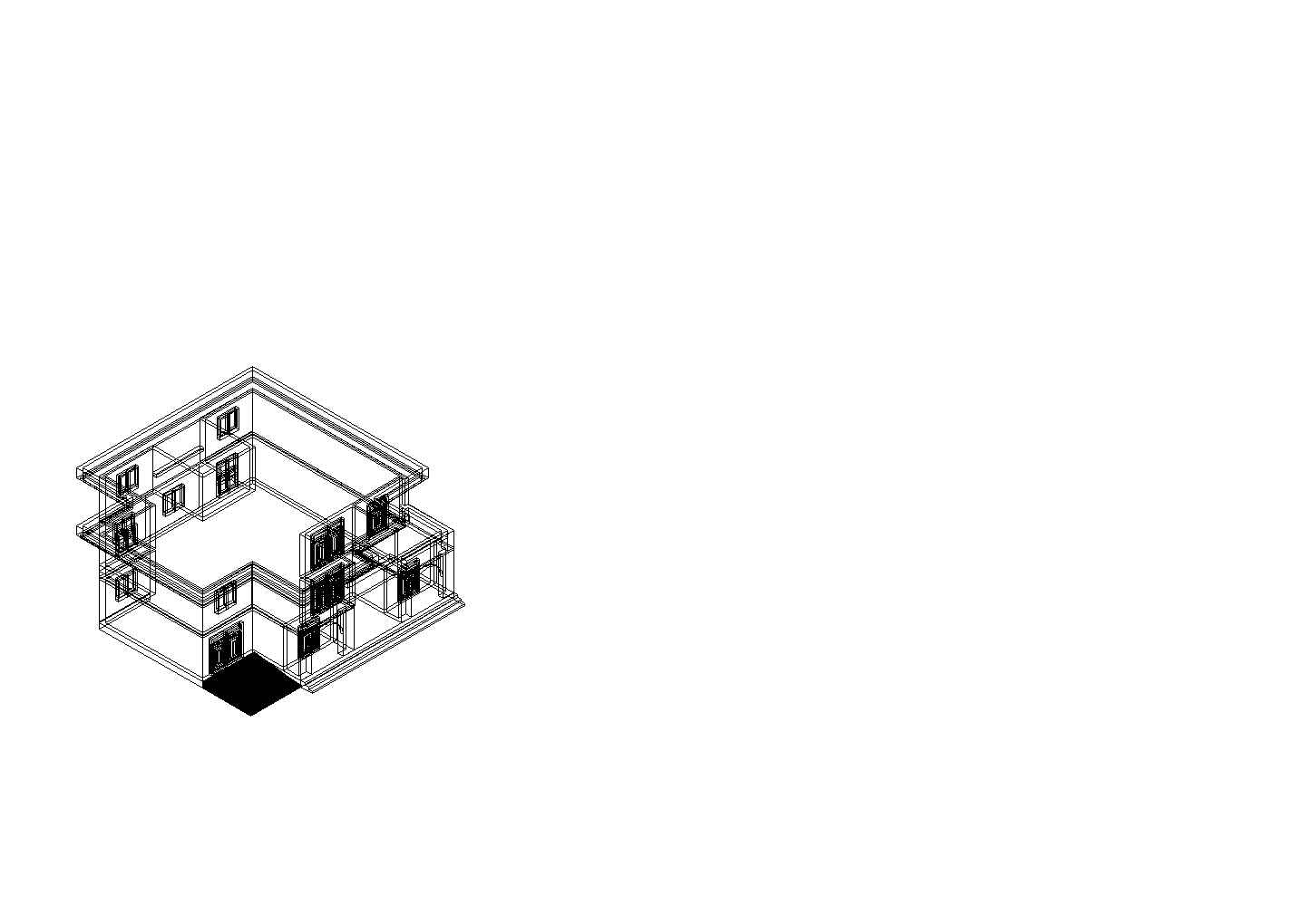 二层别墅加三维模型，好就顶