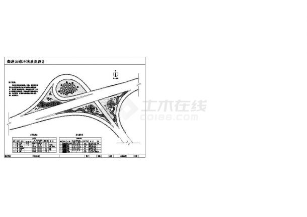 高速公路环境景观设计施工图-图一