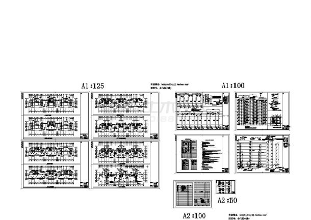 某18层(1LT2DT2户3单元)住宅楼给排水设计cad全套施工图（含设计说明）-图一