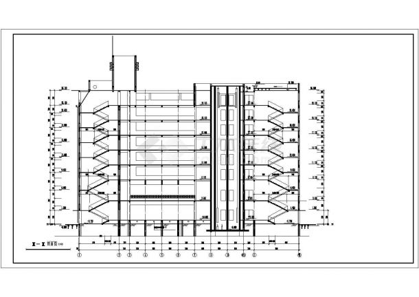 现代型中档酒店建筑设计CAD图纸-图一