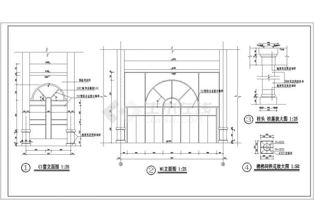 某个大学礼堂建筑CAD设计施工图纸-图一