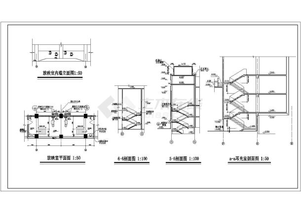 某个大学礼堂建筑CAD设计施工图纸-图二