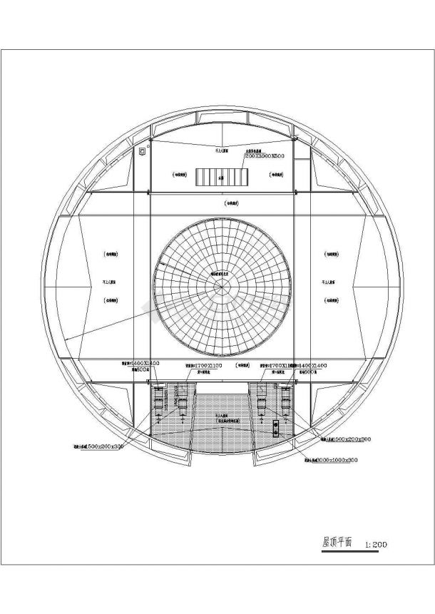 三层广东省博物馆建筑设计CAD施工图-图一