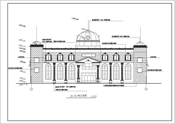 多层度假村酒店建筑设计CAD图纸_图1