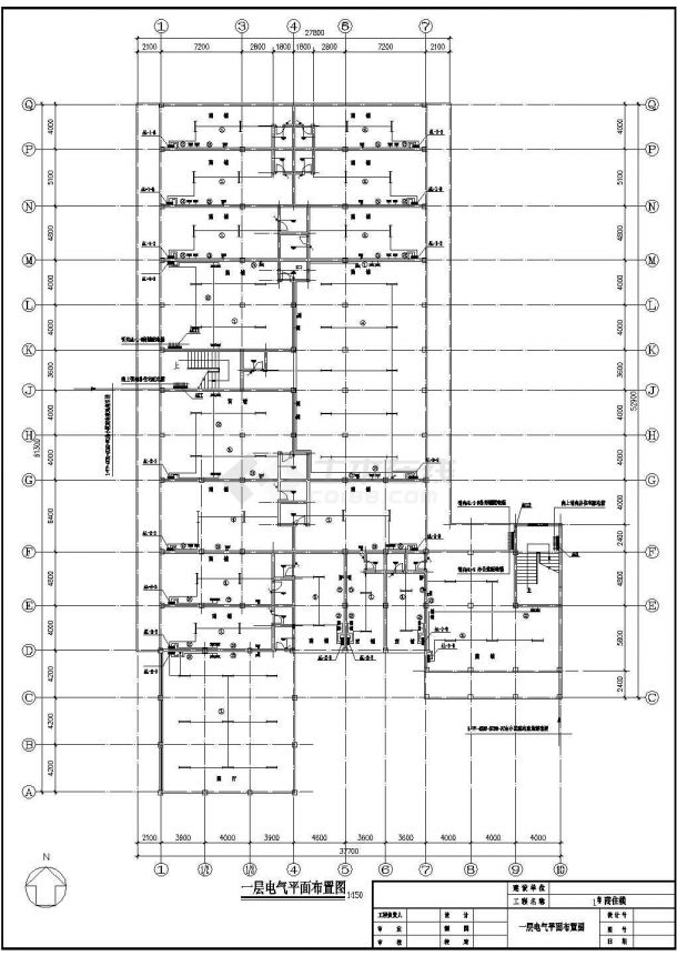 某地区单体居住建筑电气设计CAD施工图纸-图二