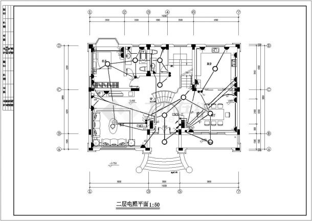某地区别墅电气设计CAD施工图纸-图一