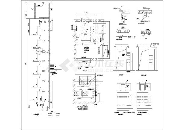 电梯井方案设计图纸方案   剖面 平面-图二