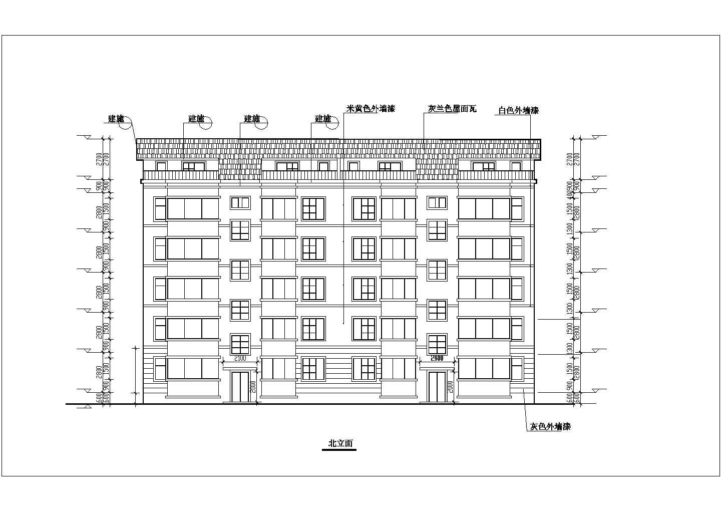 江苏省某城市阁楼住宅建筑CAD施工图