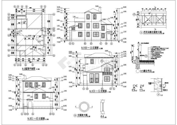 某地多栋三层住宅样板楼建筑设计方案-图二