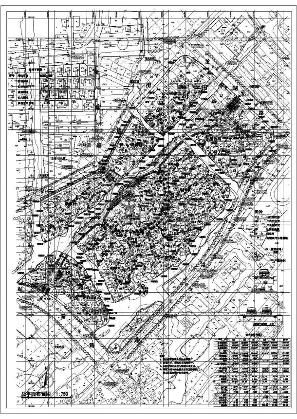 某地大型综合居住小区建筑设计规划图-图一