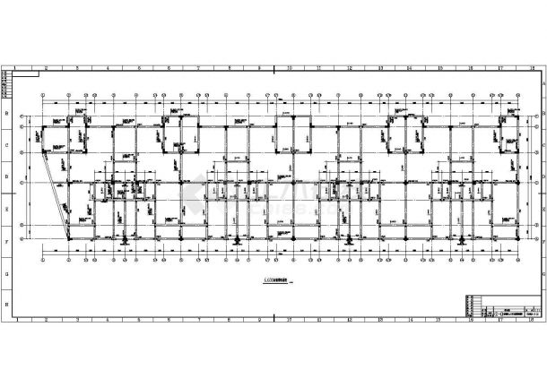 某地区异型柱框架结构综合楼结构图纸-图二
