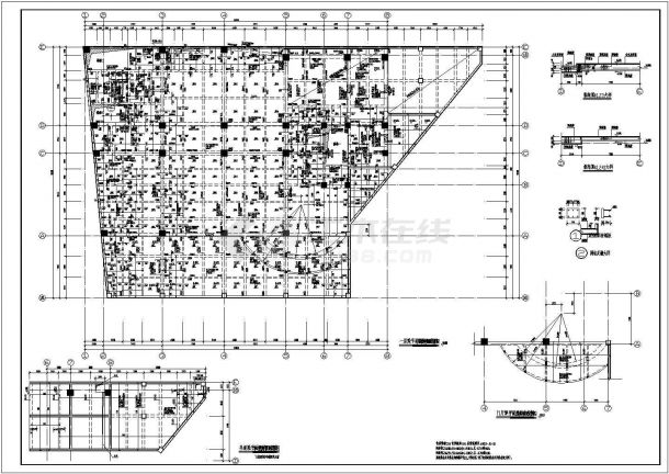 某地小区住宅结构建筑框架设计施工图纸-图一