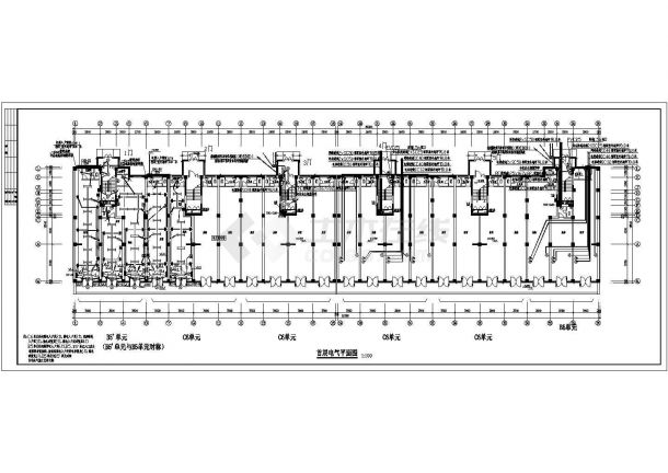 多层住宅电气设计与施工方案全套CAD图纸-图一