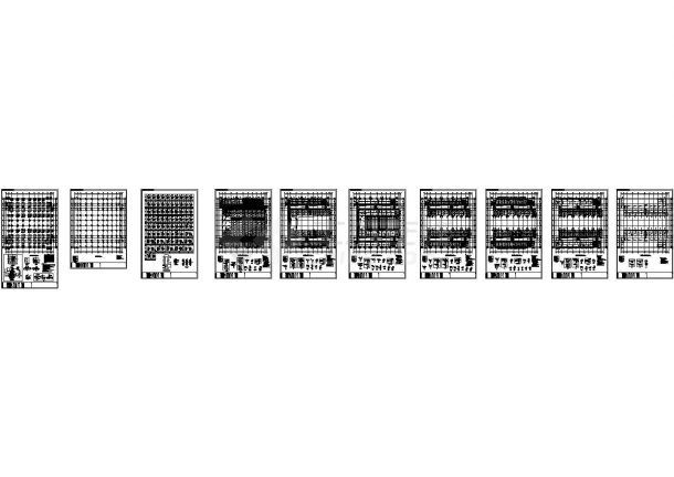 六层钢混框架结构大学实验实训楼建筑结构施工cad图,共三十张-图二