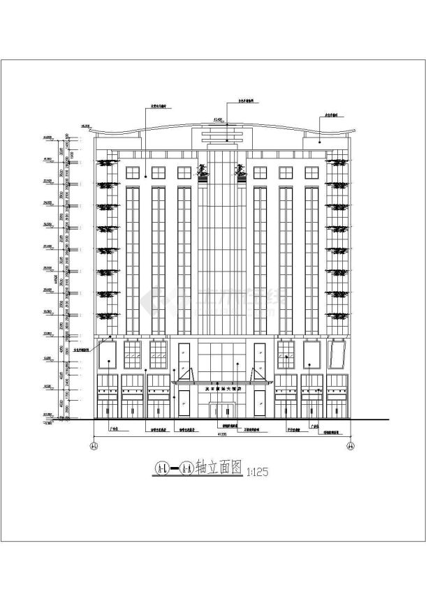 某十二层酒店及住宅商业综合楼建筑设计图-图二
