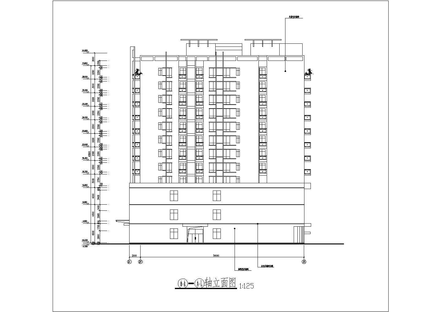 某十二层酒店及住宅商业综合楼建筑设计图