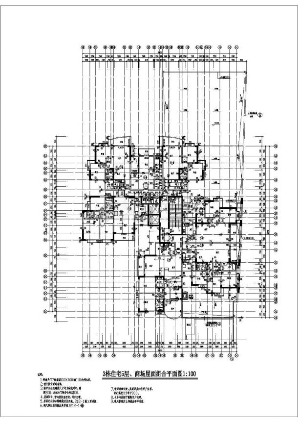 某两栋二十八层商业住宅楼建筑设计图-图二