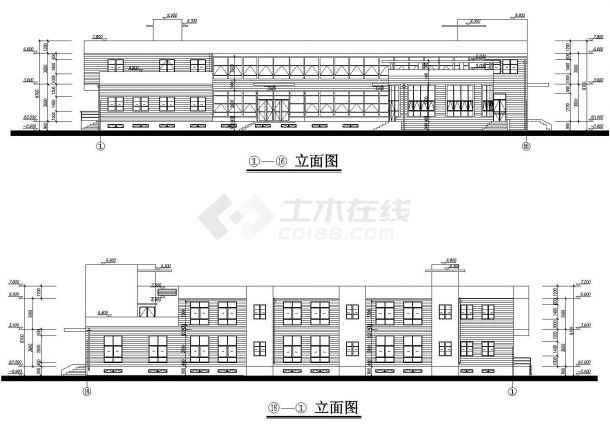 某地区双语幼儿园建筑施工cad图-图一