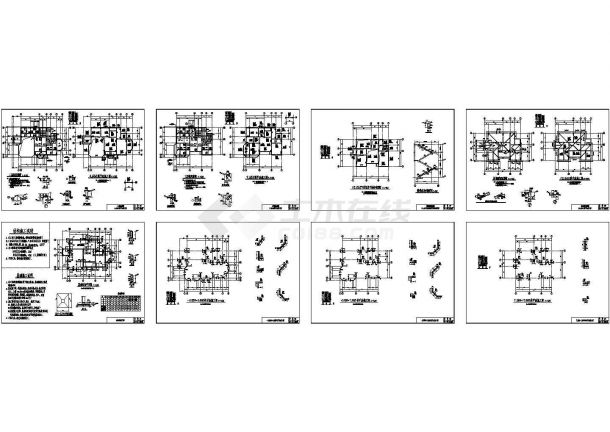 【广东】某别墅区欧式坡屋面3层独栋别墅建筑设计施工图（含全套CAD图纸）-图二