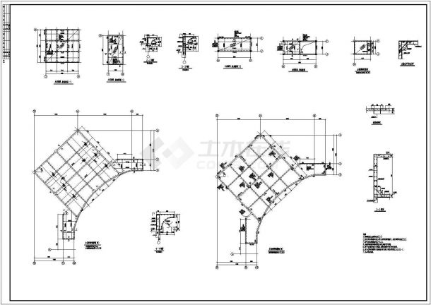 某地区五星级酒店结构施工CAD图-图二