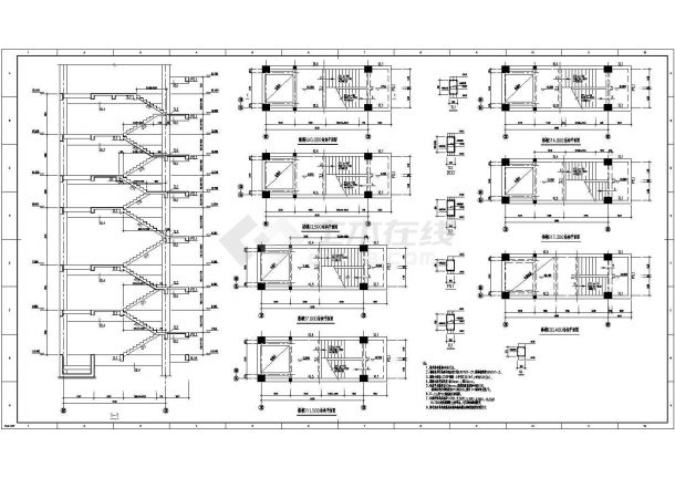 某地区框剪结构电控楼设计CAD图-图一