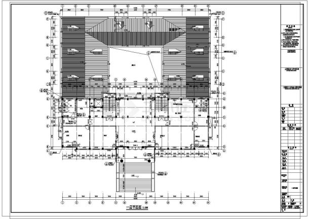 某地简单高层办公楼建筑设计图（共7张）-图二