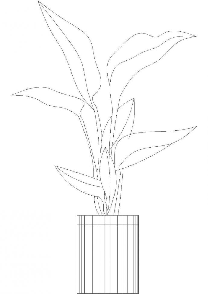 某建筑CAD常用图块之植物图纸_图1