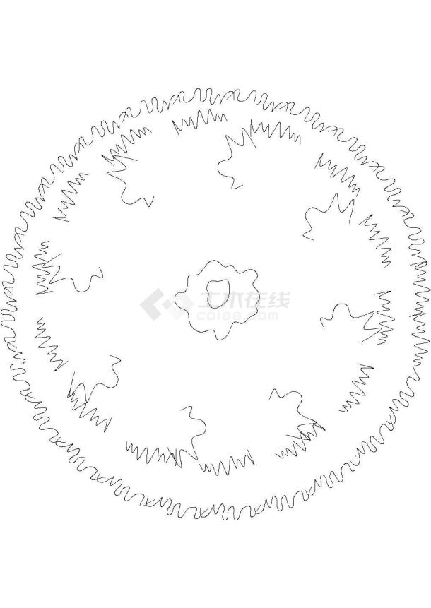 某建筑CAD常用图块之刺槐图纸-图一