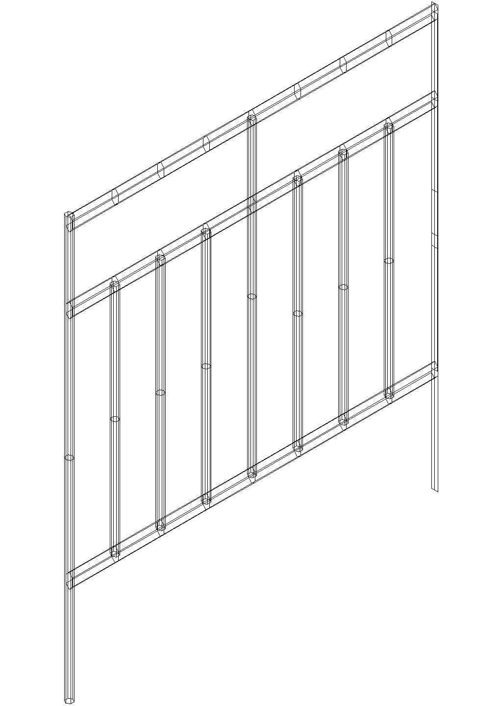 某建筑CAD常用图块之金属栏杆图纸