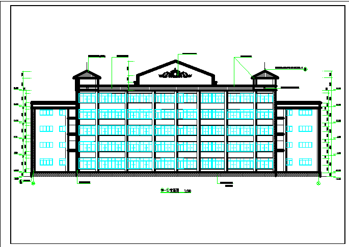 某卫生学校实验楼建筑CAD设计图纸_图1