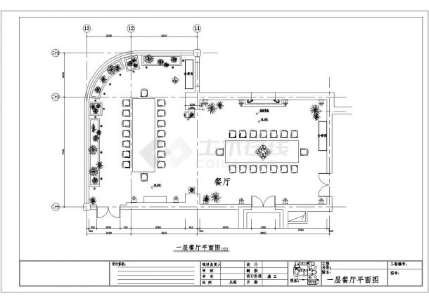 某地区餐厅装修立面cad图纸全套-图二