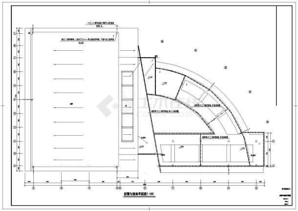 某地区大型体育馆全套电气cad施工设计图纸-图一