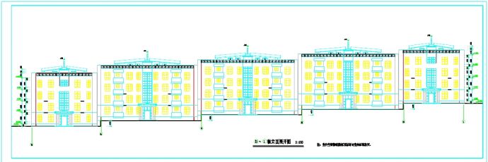 某四层居民住宅楼全套建筑设计方案图_图1