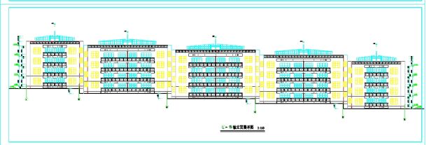 某四层居民住宅楼全套建筑设计方案图-图二