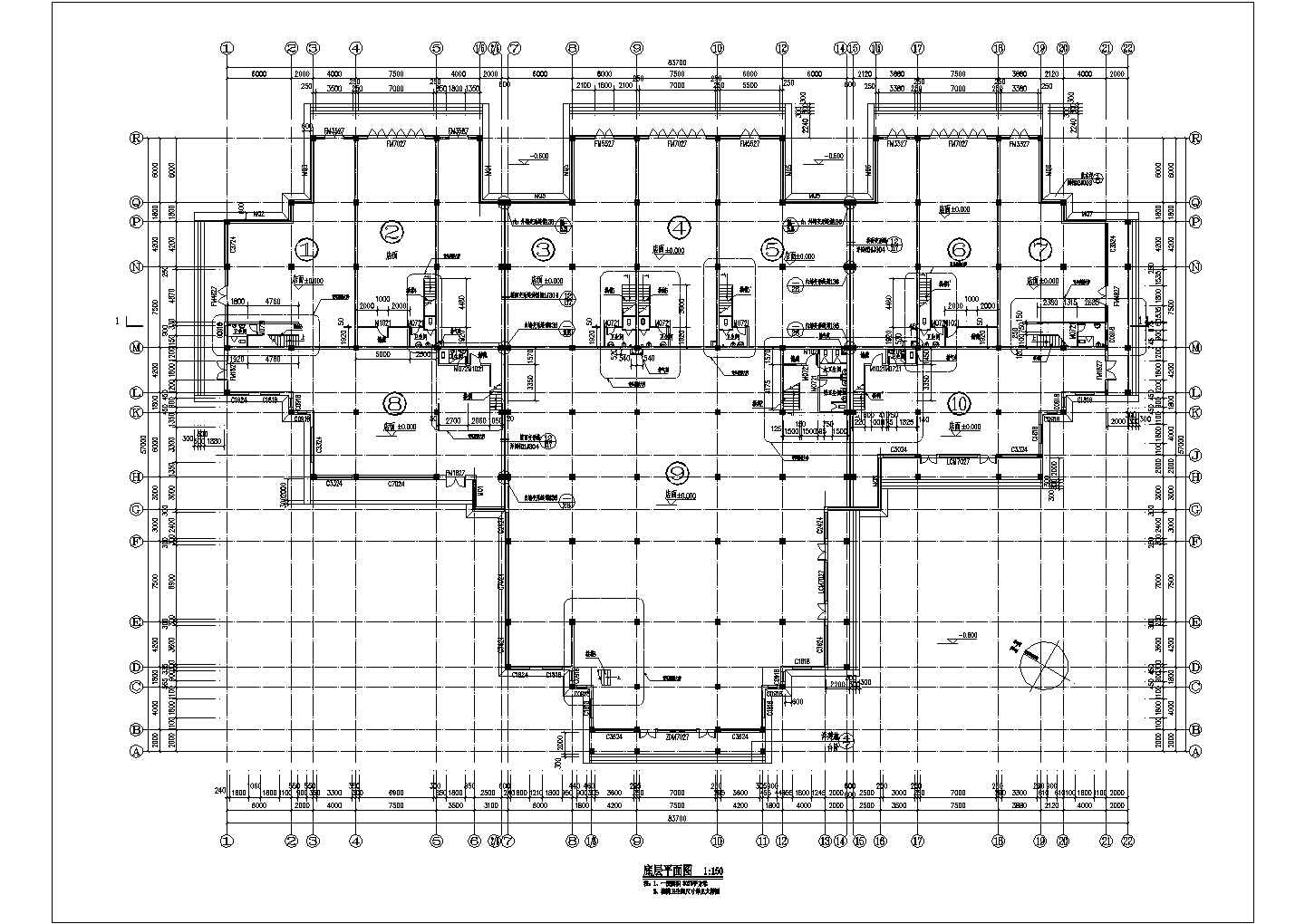 某北美风情别墅建筑设计CAD图纸