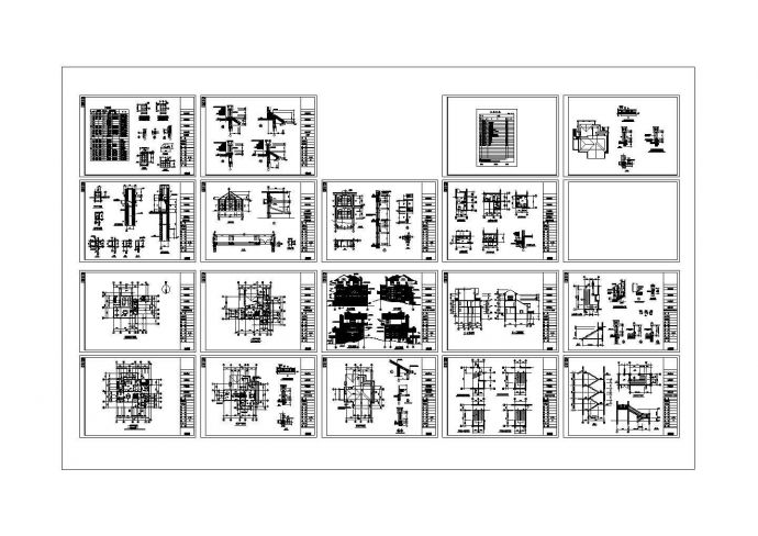 某地豪华三层别墅建筑设计施工图纸_图1