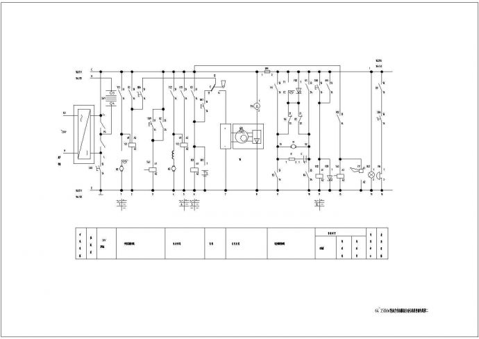 200kv柴油发电机电脑自动化机组cad控制电路施工图_图1