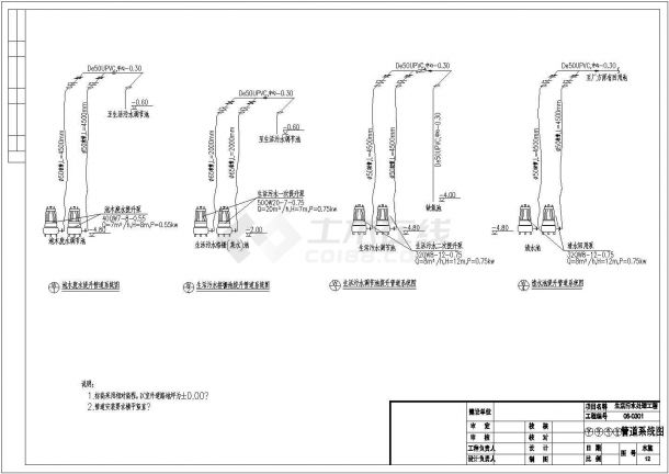 某整套生活污水处理工程详细cad图纸-图二