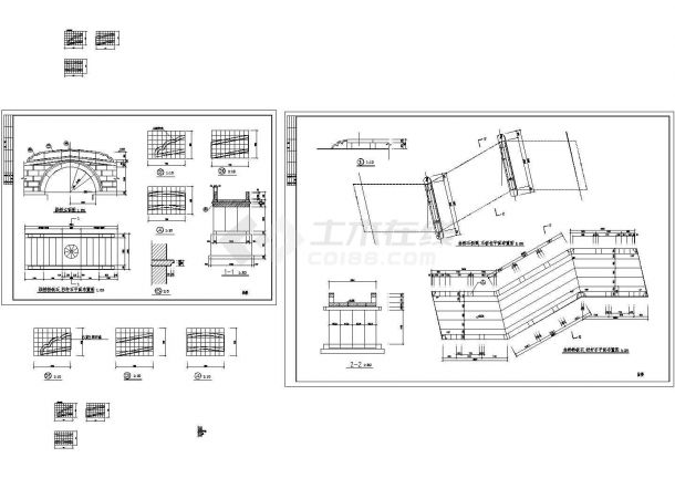 古典园林拱桥和曲桥施工CAD图-图一