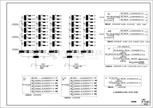 六层住宅电气设计方案及施工全套CAD详图-图二