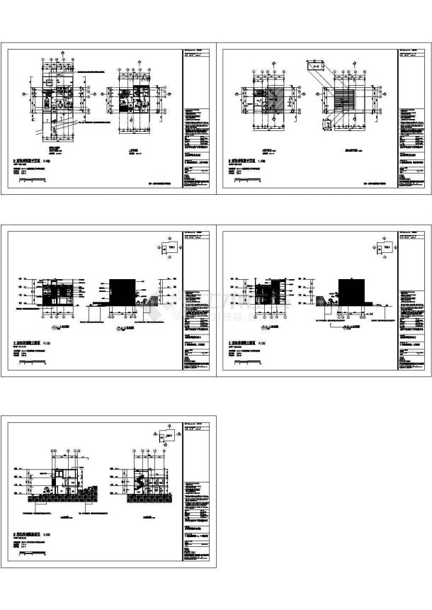 二层翡翠湖单体住宅建筑施工cad图，共五张-图二