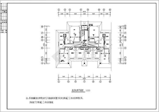 某大学教职工住宅楼电气施工设计全套CAD图纸-图一