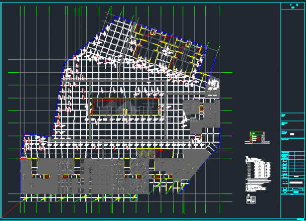 一套地下一层框架结构地下室结构施工图纸-图一